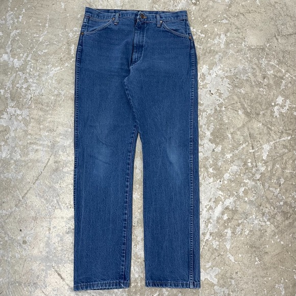 Wrangler Jeans 34x33 Blue Pants Cowboy Western 13MWZ Dark Denim Tag 35x34 C9340 - Picture 1 of 15